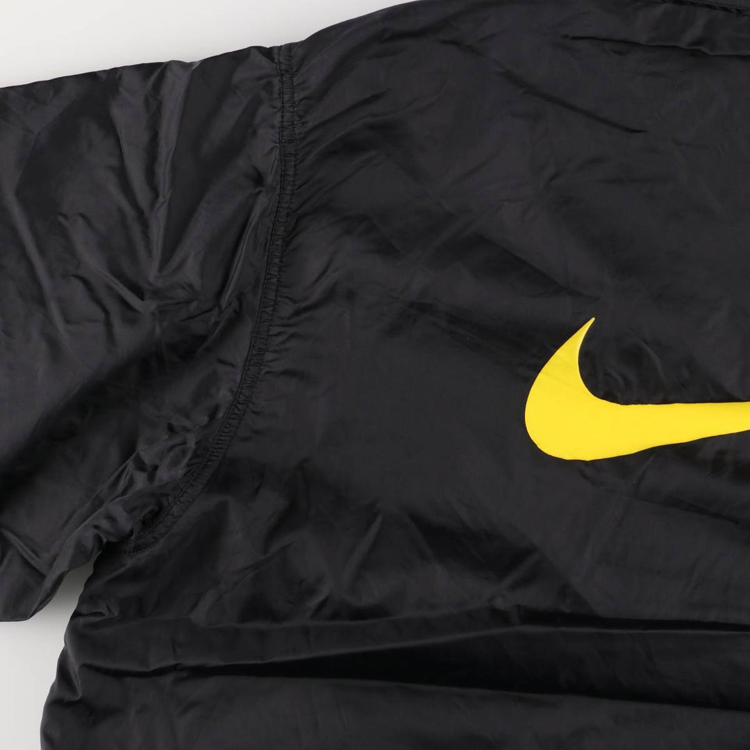 Vintage 90'S Nike Coach Jacket with Back Logo, Size L, Men's Nylon black type Vintage Second Hand