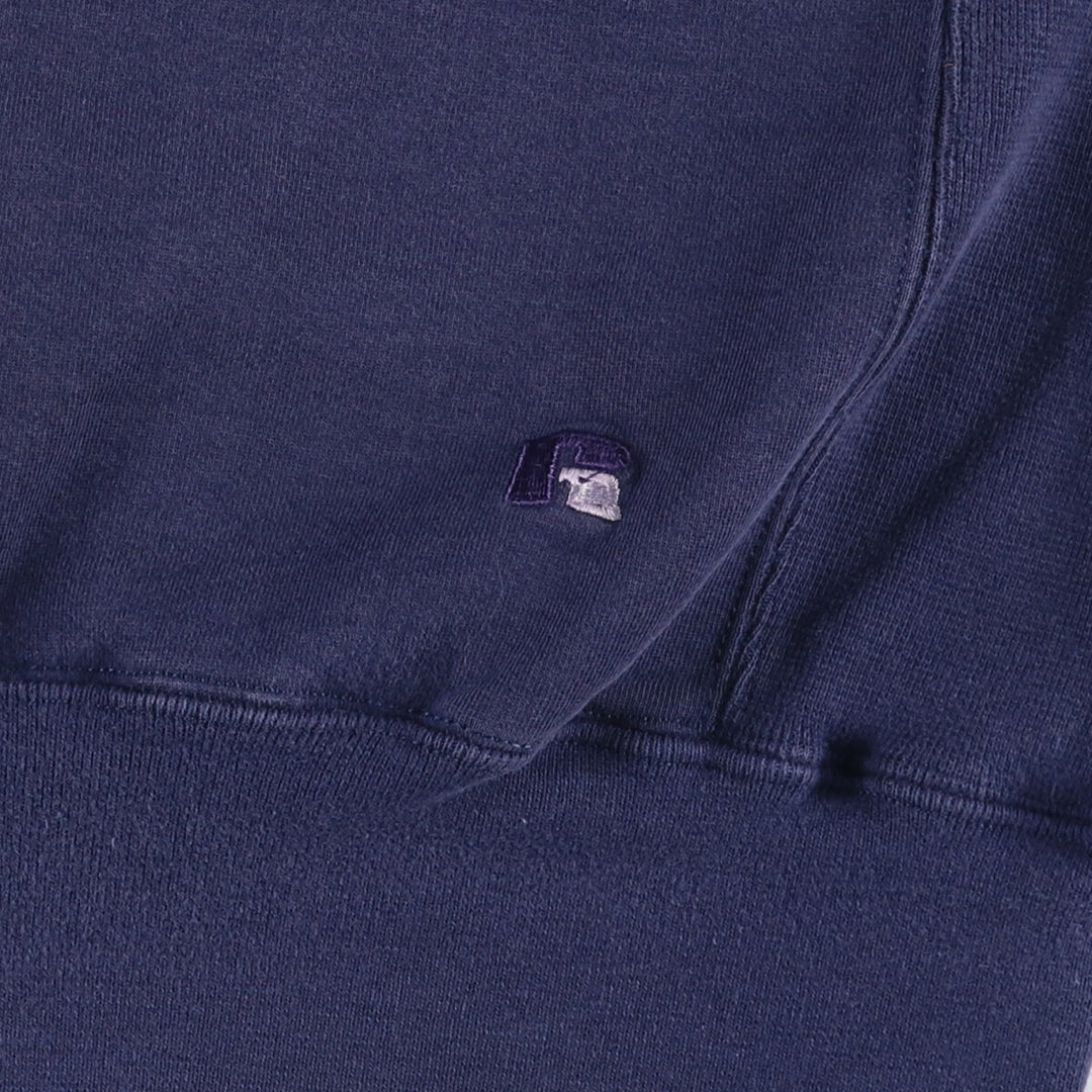 90'S Russell logo sweatshirt, sweatshirt, made in USA, men's XL size, vintage cotton navy blue type Vintage Second Hand