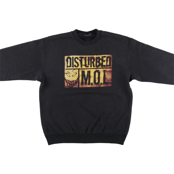 DISRURBED Band Sweatshirt, Men's Size L unclear black type Vintage Second Hand
