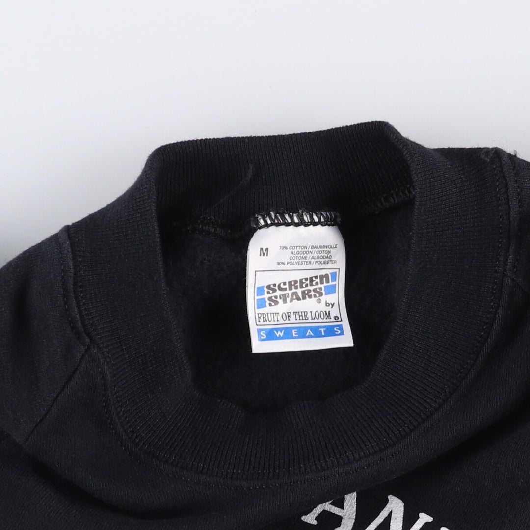 Vintage 90'S SCREEN STARS printed sweatshirt, size M, men's cotton black type Vintage Second Hand