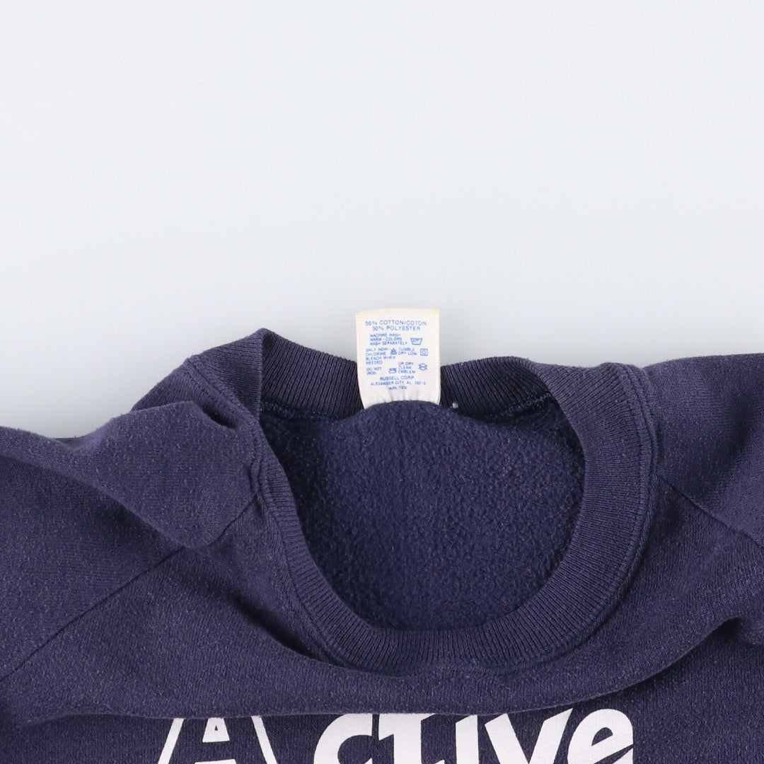 Oversized 80s-90'S Jerzees printed sweatshirt, made in the USA, men's size XXXL, vintage cotton navy blue type Vintage Second Hand