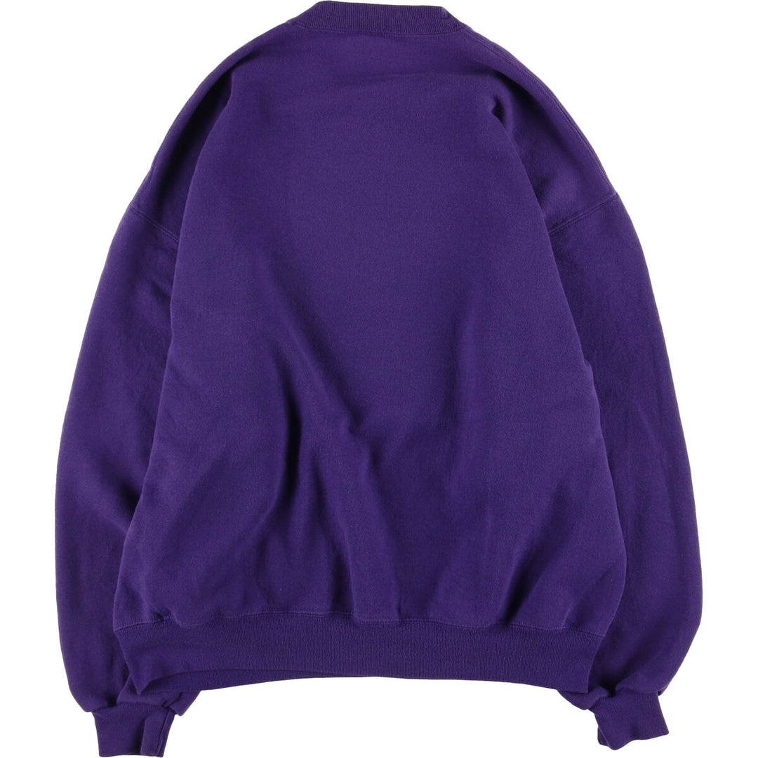 2000'S - Jerzees Printed Sweatshirt, Made in USA, Men's XL cotton purple type Vintage Second Hand