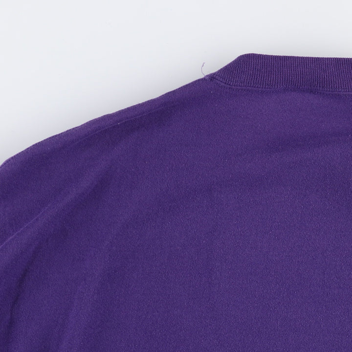 2000'S - Jerzees Printed Sweatshirt, Made in USA, Men's XL cotton purple type Vintage Second Hand