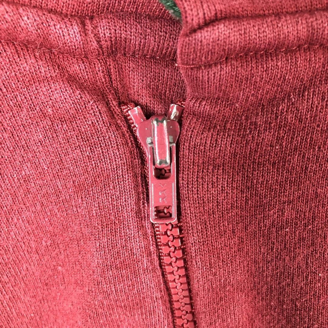 Vintage 90'S Lands'End half-button, half-zip sweatshirt, men's size M unclear burgundy type Vintage Second Hand