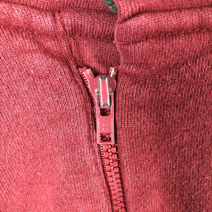 Vintage 90'S Lands'End half-button, half-zip sweatshirt, men's size M unclear burgundy type Vintage Second Hand