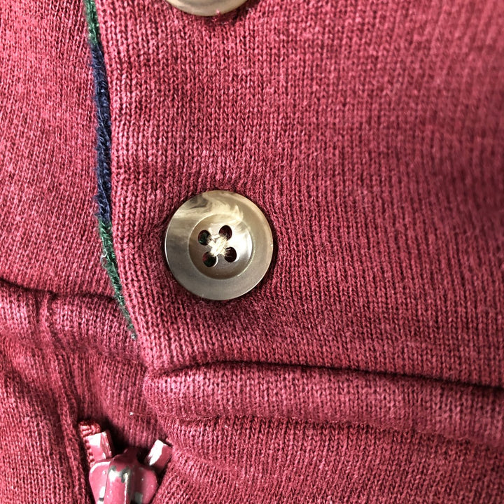 Vintage 90'S Lands'End half-button, half-zip sweatshirt, men's size M unclear burgundy type Vintage Second Hand