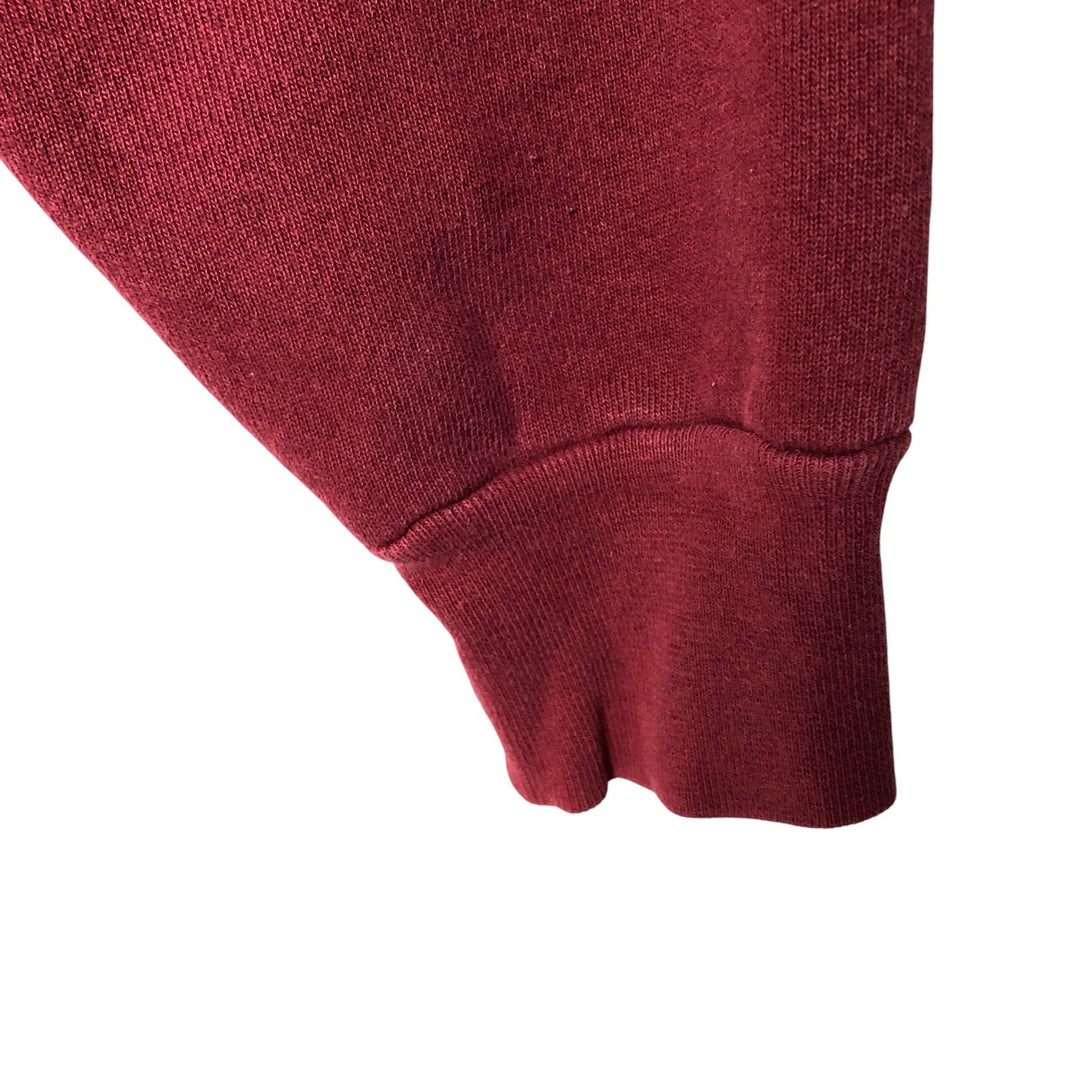 Vintage 90'S Lands'End half-button, half-zip sweatshirt, men's size M unclear burgundy type Vintage Second Hand