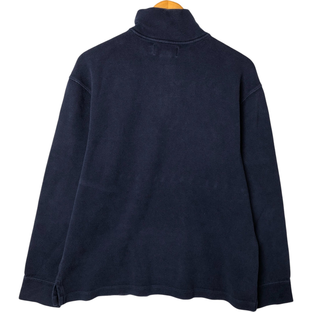 Ralph Lauren POLO by Ralph Lauren Half-Zip Sweatshirt, Men's Size L cotton navy blue type Vintage Second Hand