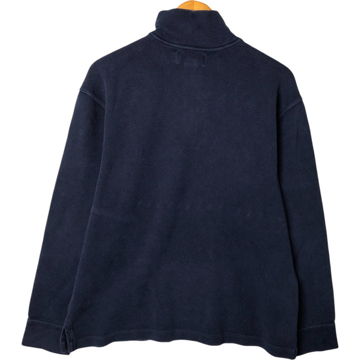 Ralph Lauren POLO by Ralph Lauren Half-Zip Sweatshirt, Men's Size L cotton navy blue type Vintage Second Hand