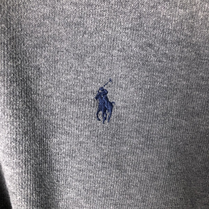 Ralph Lauren POLO by Ralph Lauren Half-Zip Sweatshirt, Men's XL cotton gray type Vintage Second Hand
