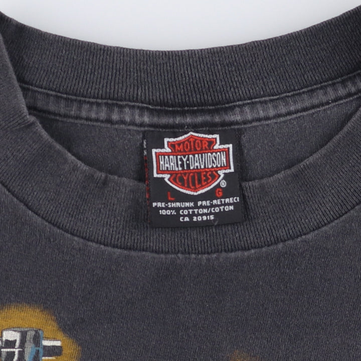 Vintage 90'S Harley-Davidson Motorcycle T-Shirt, Made in Canada, Men's Size Large cotton black type Vintage Second Hand