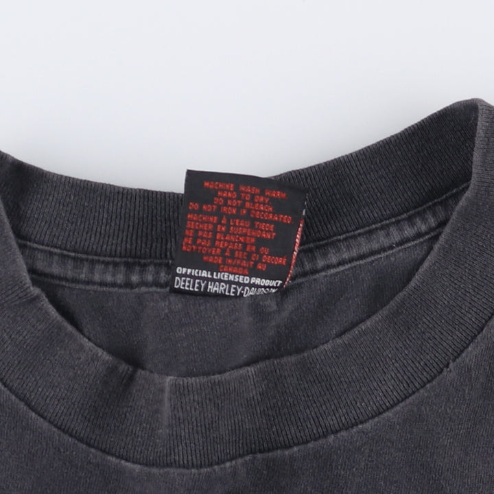 Vintage 90'S Harley-Davidson Motorcycle T-Shirt, Made in Canada, Men's Size Large cotton black type Vintage Second Hand