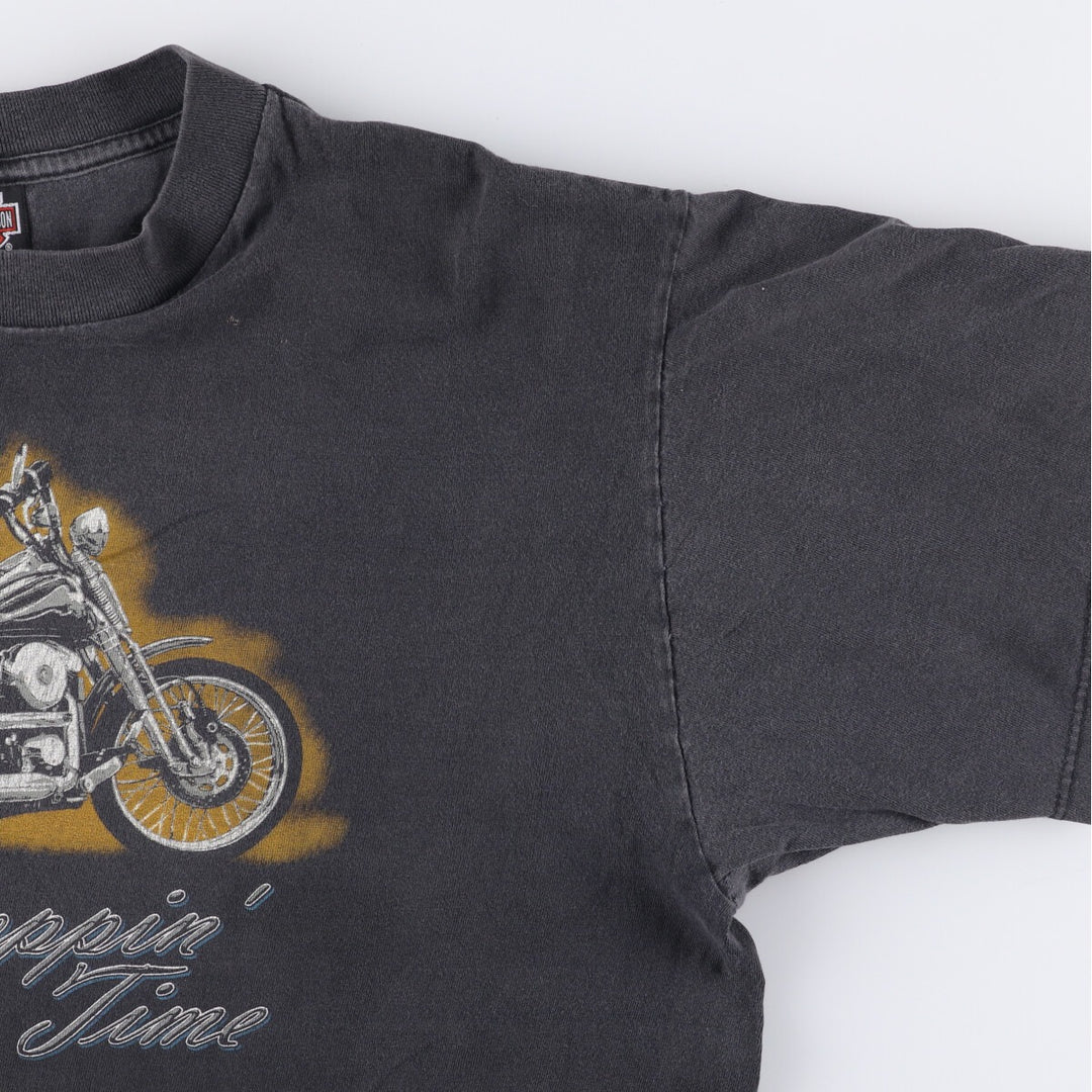 Vintage 90'S Harley-Davidson Motorcycle T-Shirt, Made in Canada, Men's Size Large cotton black type Vintage Second Hand