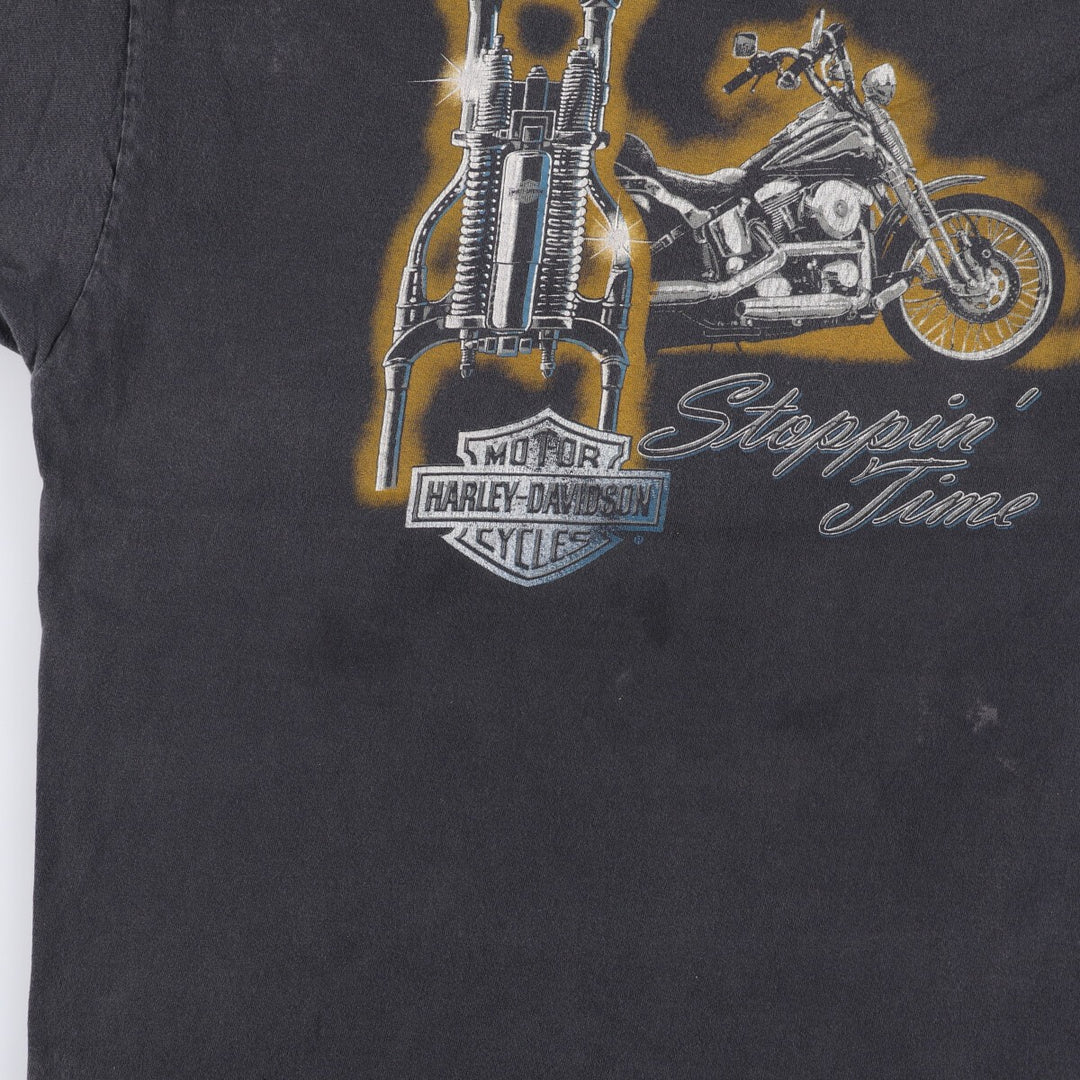 Vintage 90'S Harley-Davidson Motorcycle T-Shirt, Made in Canada, Men's Size Large cotton black type Vintage Second Hand