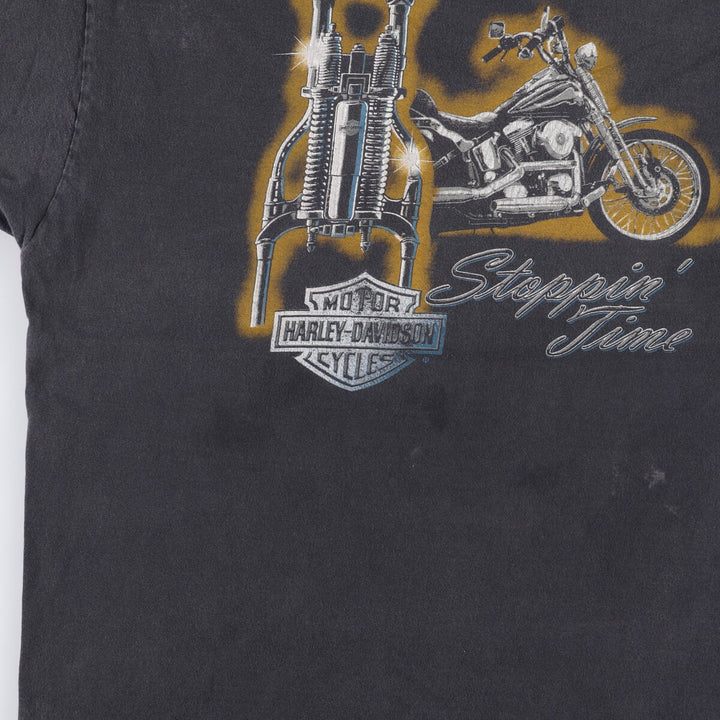Vintage 90'S Harley-Davidson Motorcycle T-Shirt, Made in Canada, Men's Size Large cotton black type Vintage Second Hand