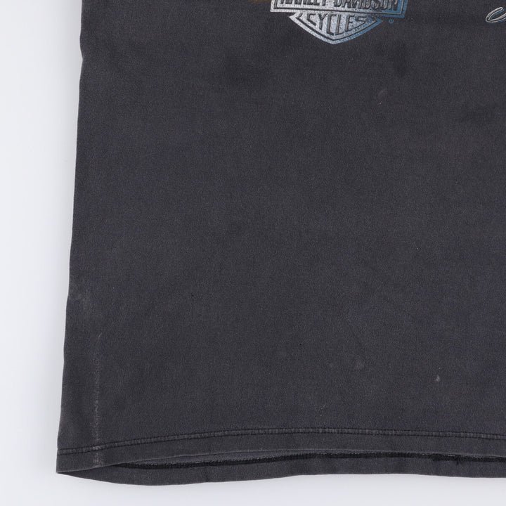Vintage 90'S Harley-Davidson Motorcycle T-Shirt, Made in Canada, Men's Size Large cotton black type Vintage Second Hand