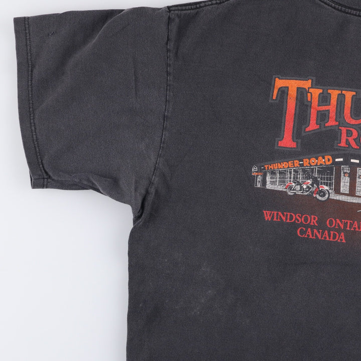 Vintage 90'S Harley-Davidson Motorcycle T-Shirt, Made in Canada, Men's Size Large cotton black type Vintage Second Hand