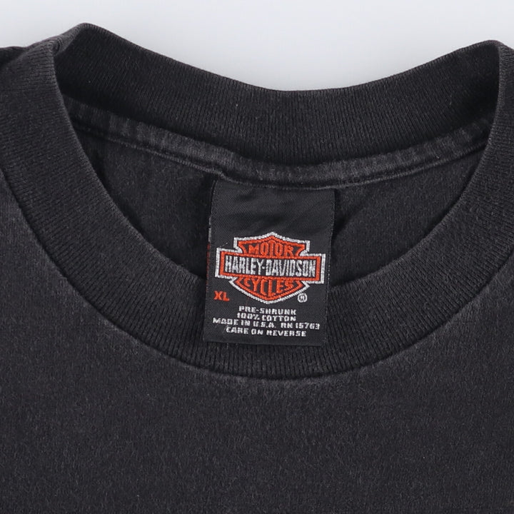 90'S Harley-Davidson Motorcycle Bike T-shirt Made in USA Men's XL Vintage cotton black type Vintage Second Hand
