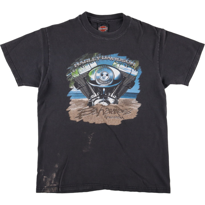 90'S Harley-Davidson Motorcycle Bike T-shirt Made in USA Men's M Vintage cotton black type Vintage Second Hand