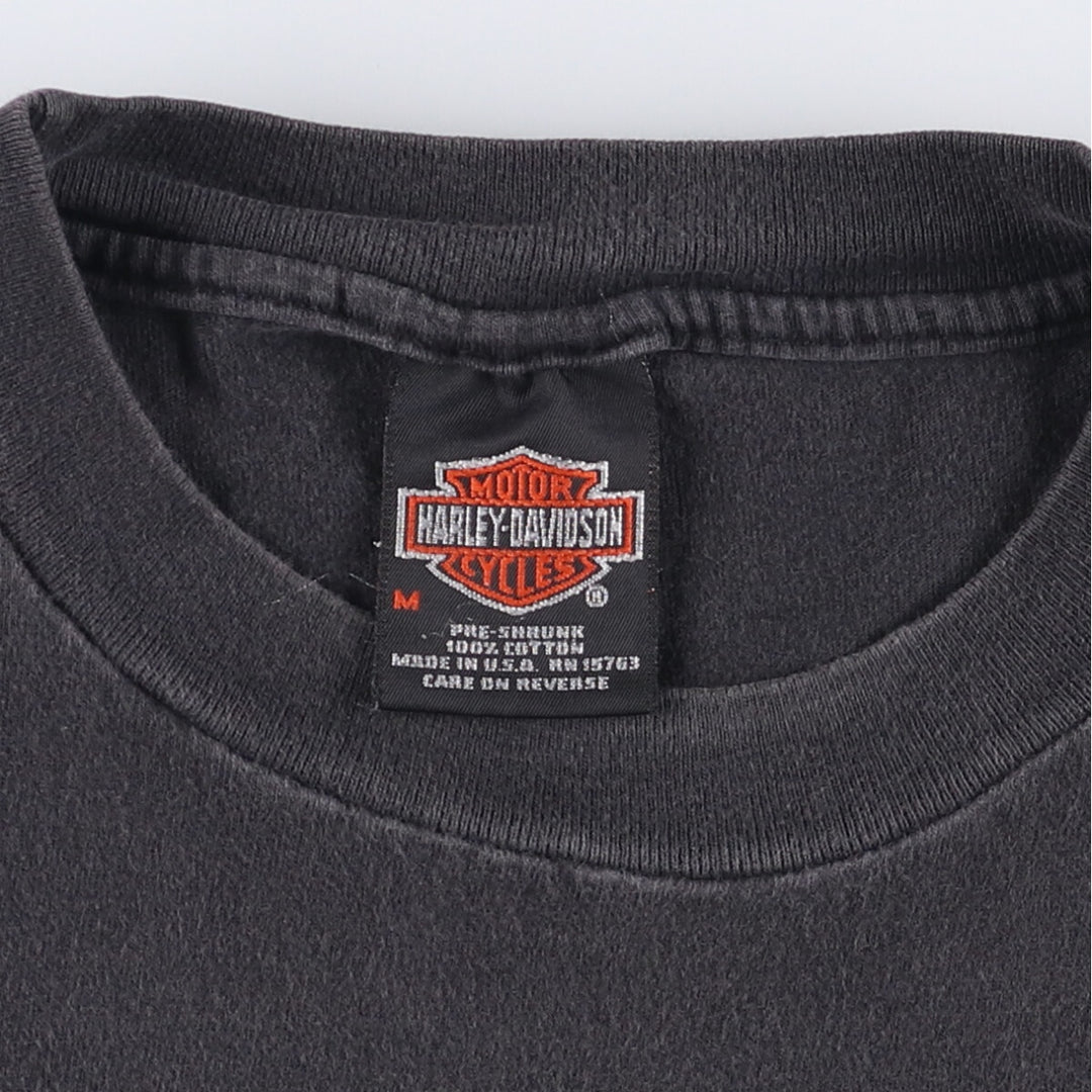 90'S Harley-Davidson Motorcycle Bike T-shirt Made in USA Men's M Vintage cotton black type Vintage Second Hand