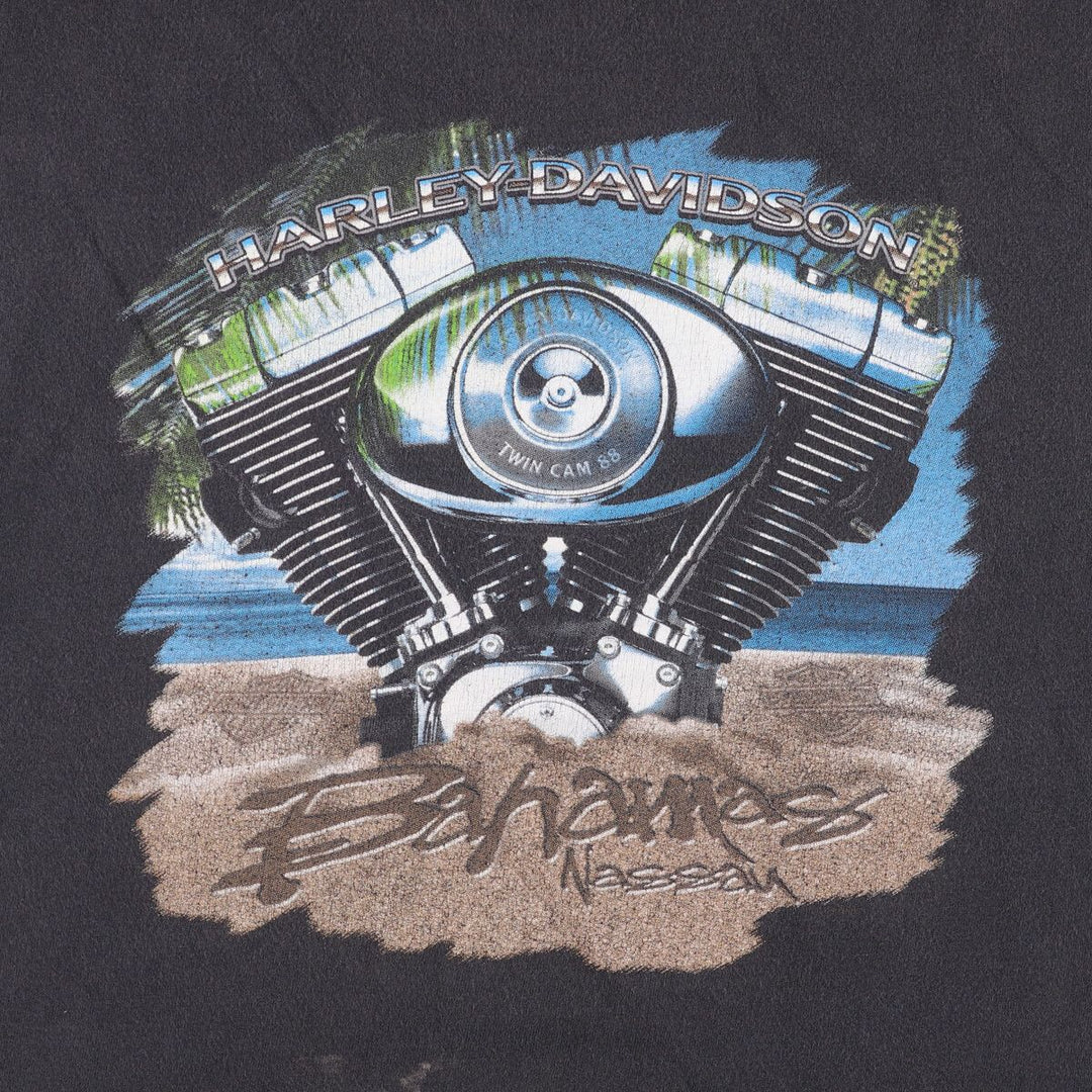90'S Harley-Davidson Motorcycle Bike T-shirt Made in USA Men's M Vintage cotton black type Vintage Second Hand