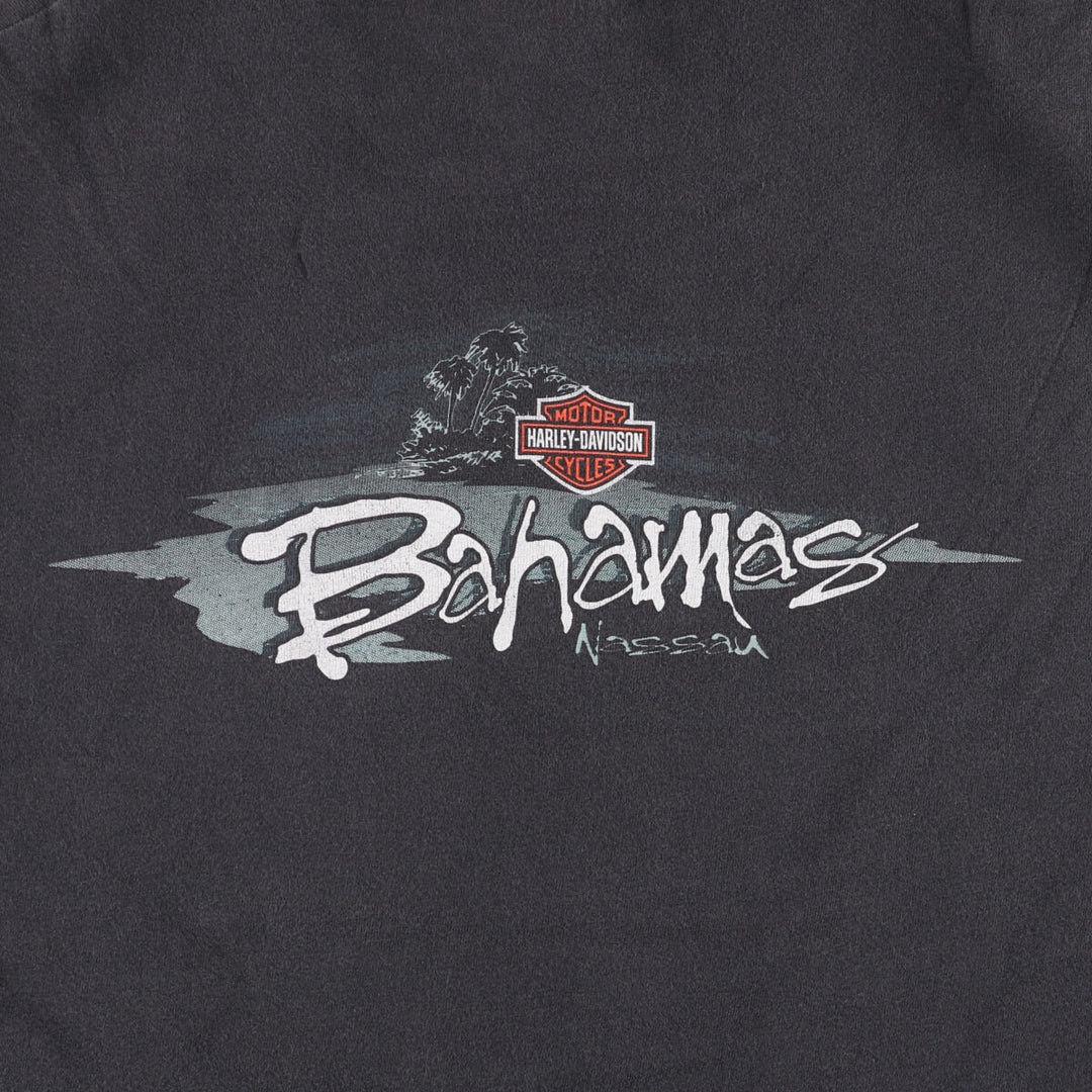 90'S Harley-Davidson Motorcycle Bike T-shirt Made in USA Men's M Vintage cotton black type Vintage Second Hand