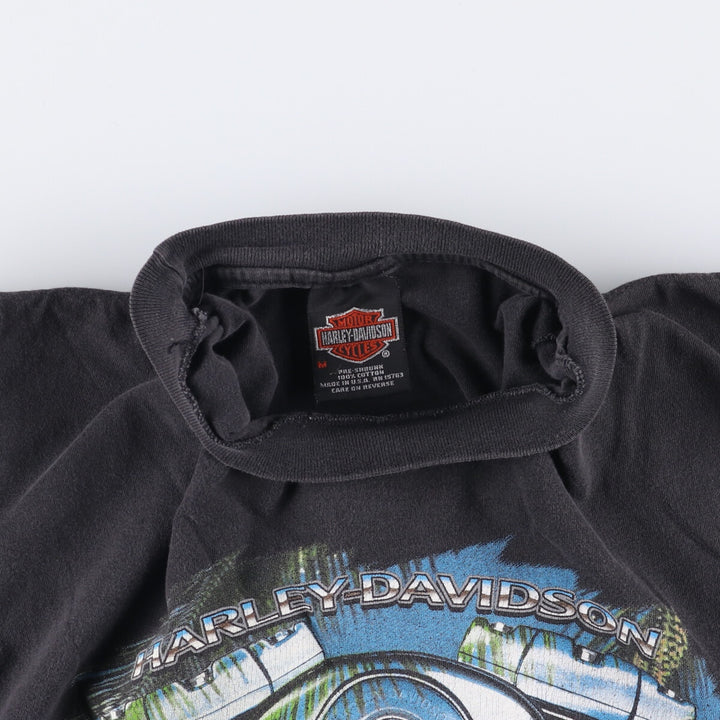 90'S Harley-Davidson Motorcycle Bike T-shirt Made in USA Men's M Vintage cotton black type Vintage Second Hand