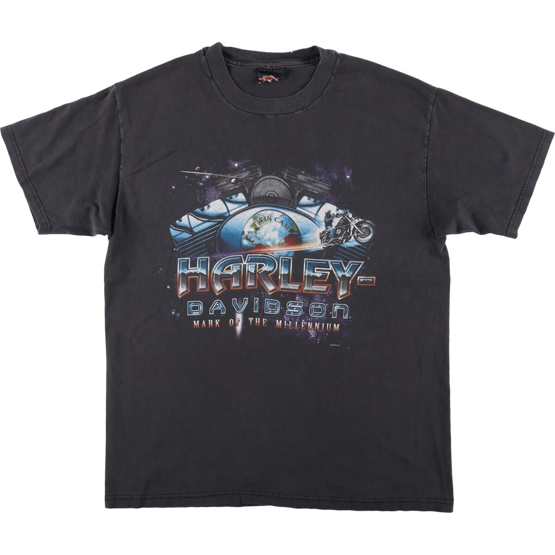 90'S Harley-Davidson Motorcycle Bike T-shirt, Men's, Medium, Vintage unclear black type Vintage Second Hand