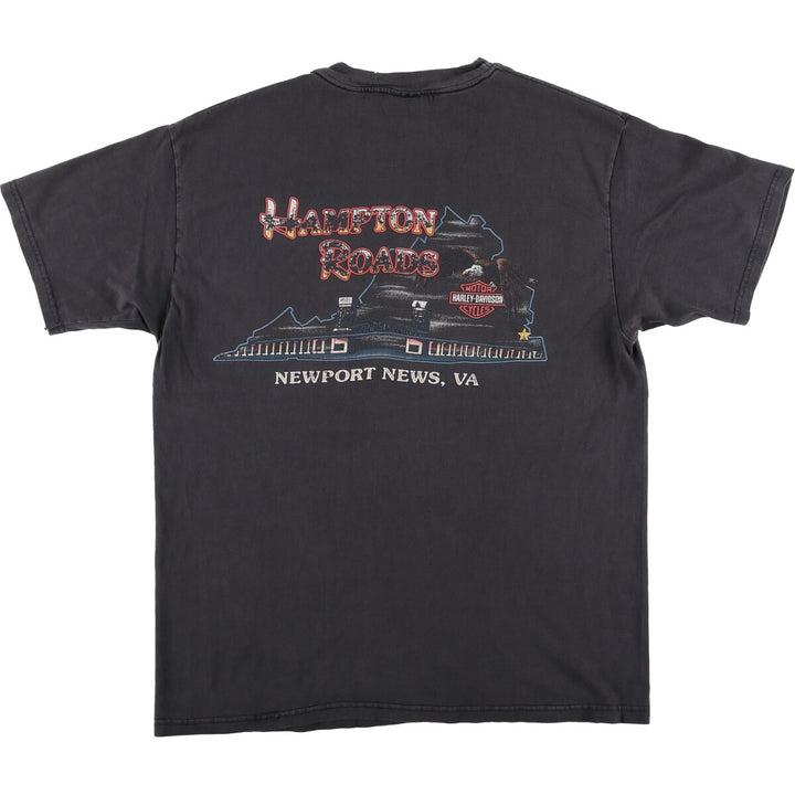 90'S Harley-Davidson Motorcycle Bike T-shirt, Men's, Medium, Vintage unclear black type Vintage Second Hand