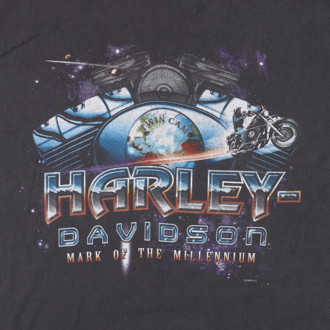90'S Harley-Davidson Motorcycle Bike T-shirt, Men's, Medium, Vintage unclear black type Vintage Second Hand