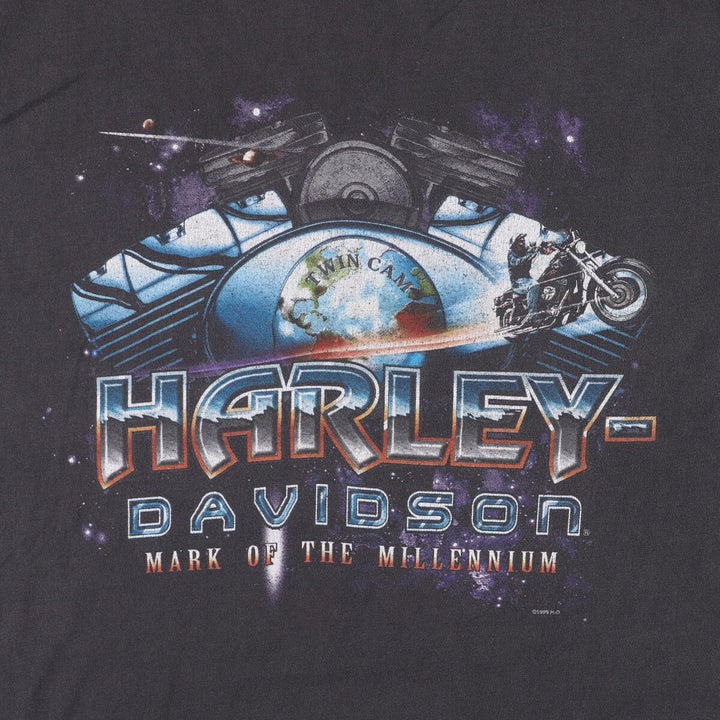 90'S Harley-Davidson Motorcycle Bike T-shirt, Men's, Medium, Vintage unclear black type Vintage Second Hand