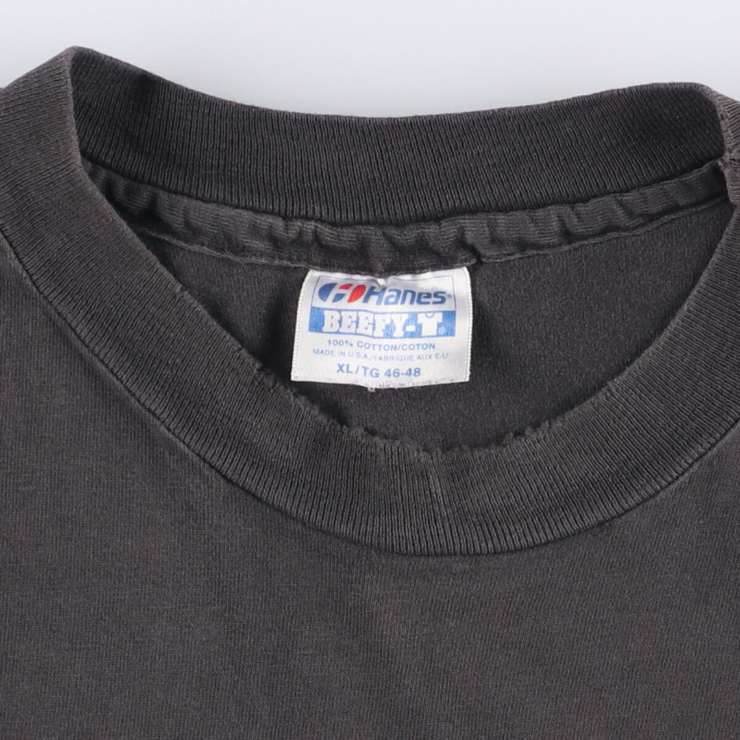 90'S Hanes Blue Tag Harley-Davidson Cut-Off Eagle Pattern Motorcycle Bike T-Shirt, Made in USA, Men's XL cotton black type Vintage Second Hand