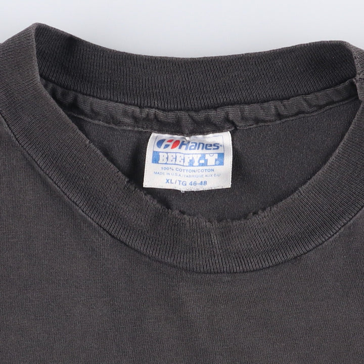90'S Hanes Blue Tag Harley-Davidson Cut-Off Eagle Pattern Motorcycle Bike T-Shirt, Made in USA, Men's XL cotton black type Vintage Second Hand