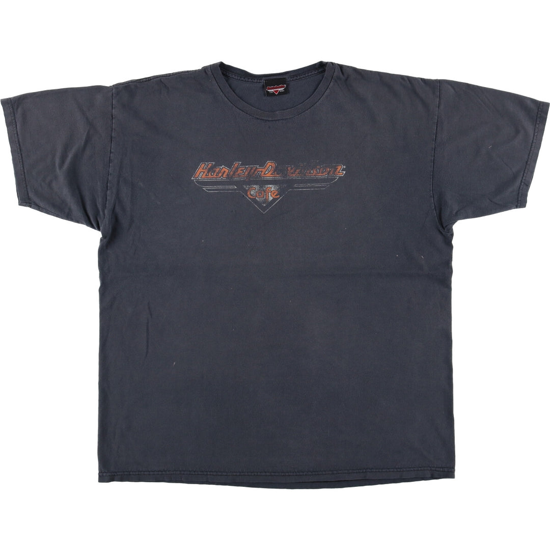 Harley-Davidson CAFE Las Vegas Motorcycle T-shirt, Men's, Size XL unclear Charcoal Vintage Second Hand