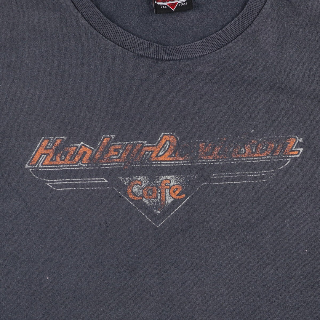 Harley-Davidson CAFE Las Vegas Motorcycle T-shirt, Men's, Size XL unclear Charcoal Vintage Second Hand