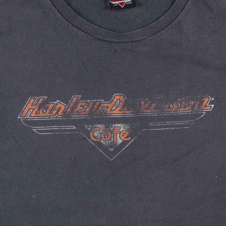 Harley-Davidson CAFE Las Vegas Motorcycle T-shirt, Men's, Size XL unclear Charcoal Vintage Second Hand