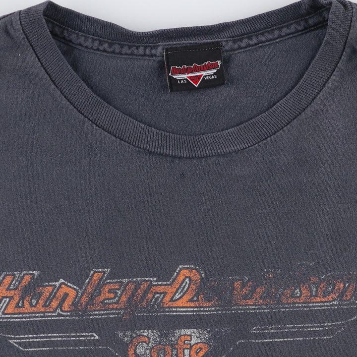 Harley-Davidson CAFE Las Vegas Motorcycle T-shirt, Men's, Size XL unclear Charcoal Vintage Second Hand
