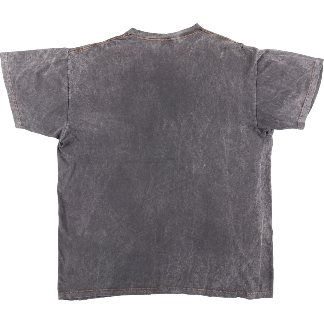 Vintage 90'S Harley-Davidson CAFE Eagle Pattern Motorcycle T-Shirt cotton Charcoal Vintage Second Hand