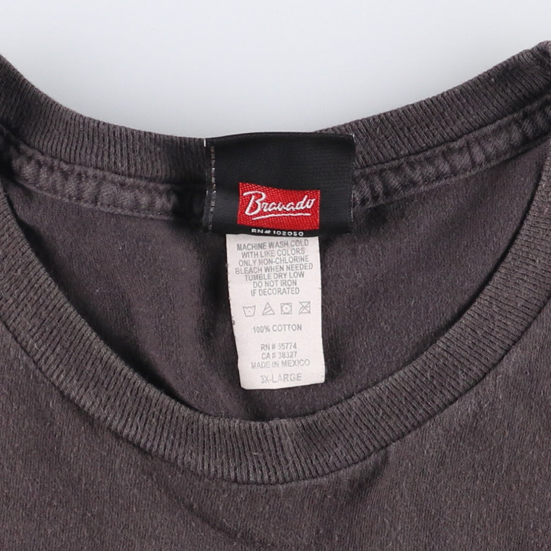 Big size Harley-Davidson motorcycle bike T-shirt for men, equivalent to XXXL cotton Charcoal Vintage Second Hand