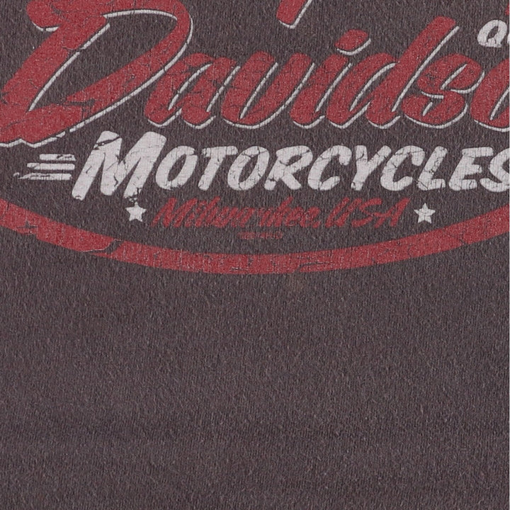 Big size Harley-Davidson motorcycle bike T-shirt for men, equivalent to XXXL cotton Charcoal Vintage Second Hand