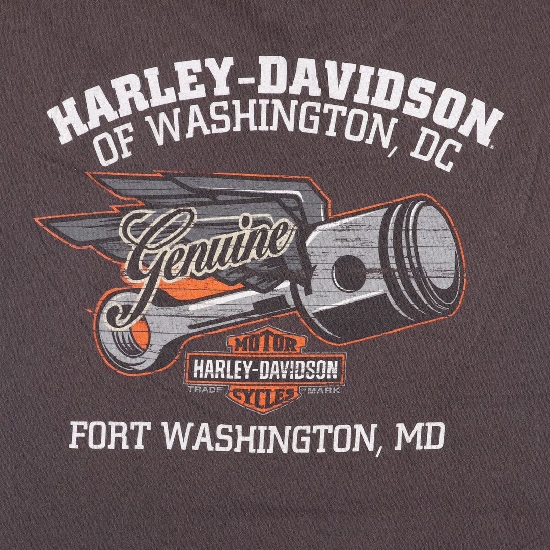 Big size Harley-Davidson motorcycle bike T-shirt for men, equivalent to XXXL cotton Charcoal Vintage Second Hand