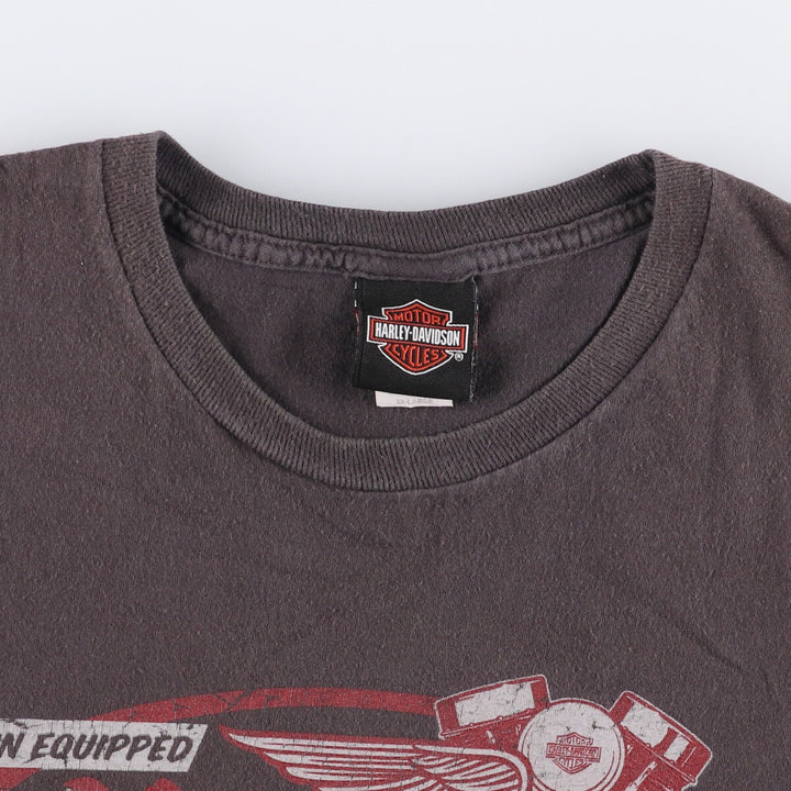 Big size Harley-Davidson motorcycle bike T-shirt for men, equivalent to XXXL cotton Charcoal Vintage Second Hand
