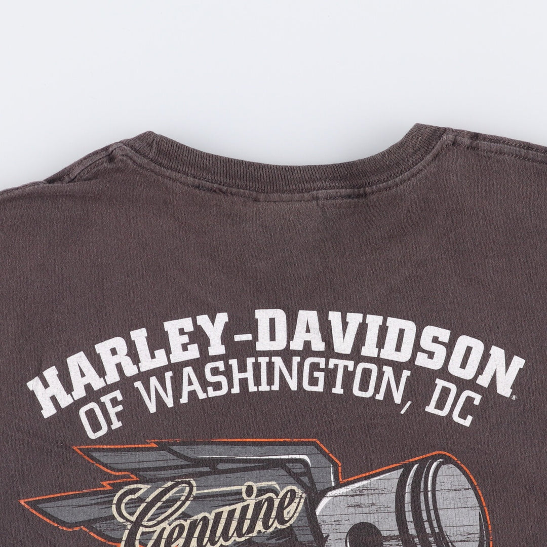 Big size Harley-Davidson motorcycle bike T-shirt for men, equivalent to XXXL cotton Charcoal Vintage Second Hand