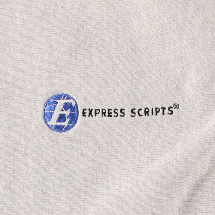 2000'S Champion Premium Reverse Weave Express Scripts Advertising Sweatshirt cotton gray type Vintage Second Hand