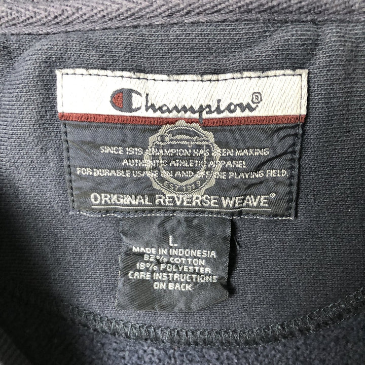 2000'S Champion Original Reverse Weave Sweatshirt, Men's Size L cotton navy blue type Vintage Second Hand