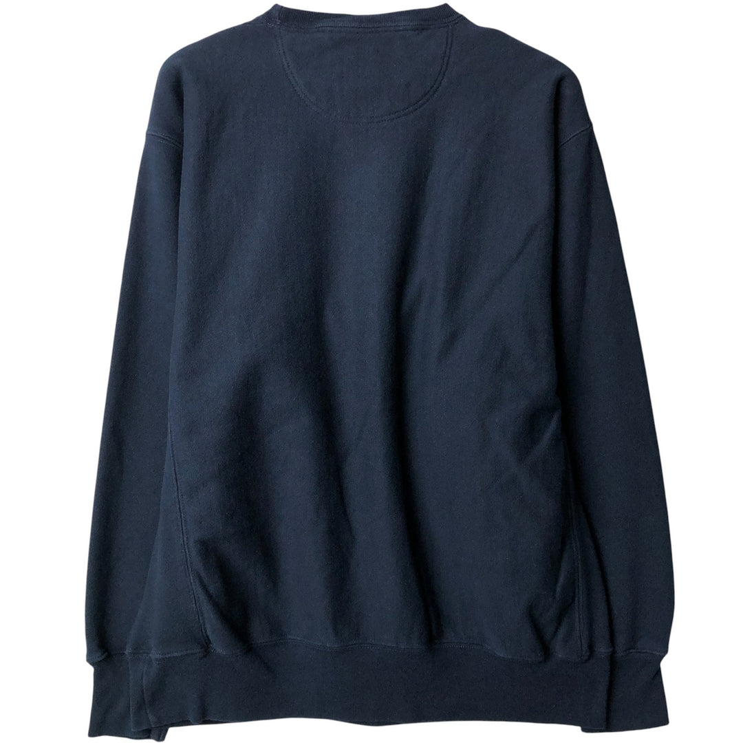 2000'S Champion Authentic Athletic Apparel Printed Sweatshirt, Men's Size Medium cotton navy blue type Vintage Second Hand
