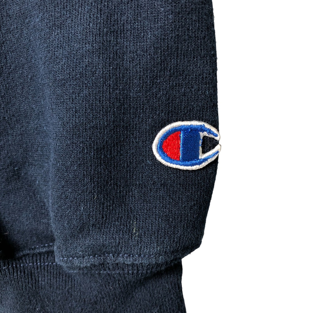 2000'S Champion Authentic Athletic Apparel Printed Sweatshirt, Men's Size Medium cotton navy blue type Vintage Second Hand
