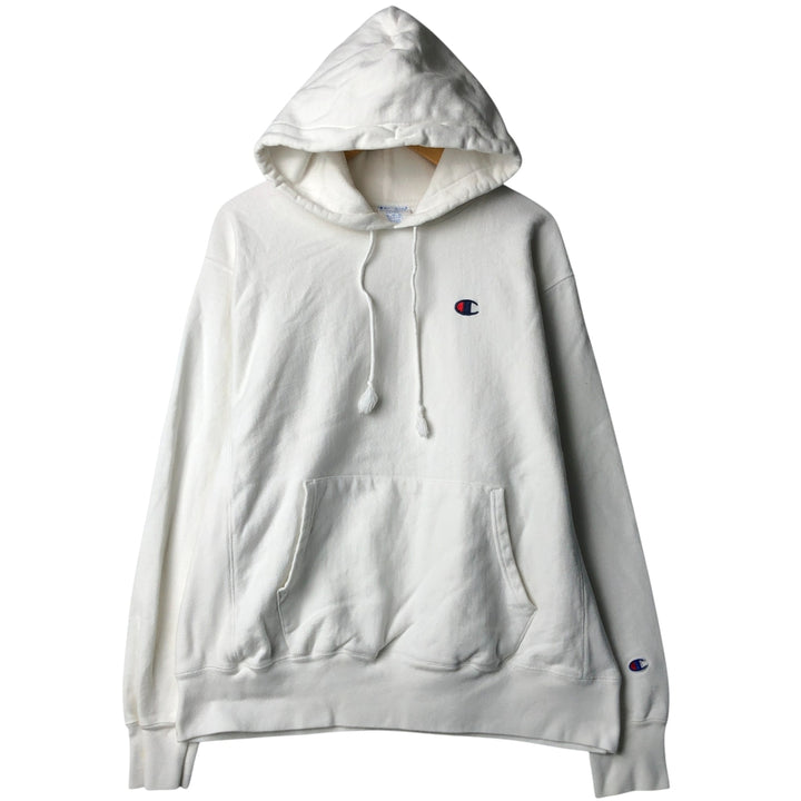 Champion REVERSE WEAVE Reverse Weave Sweat Pullover Hoodie Men's L size cotton white type Vintage Second Hand