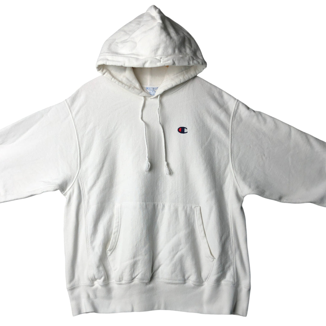 Champion REVERSE WEAVE Reverse Weave Sweat Pullover Hoodie Men's L size cotton white type Vintage Second Hand