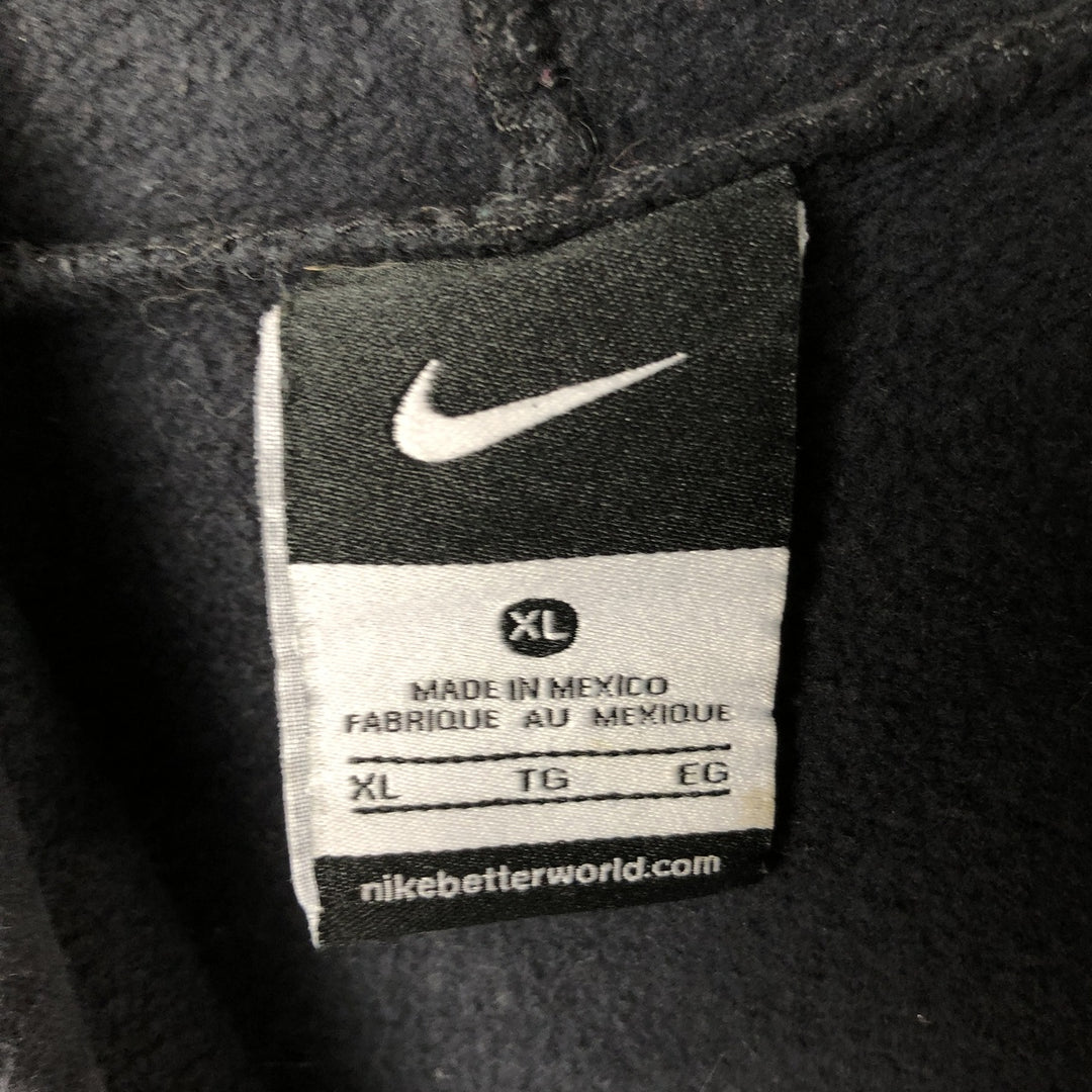 Nike College Sweatshirt Pullover Hoodie, Men's XL cotton black type Vintage Second Hand